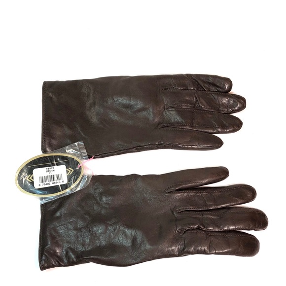 Aris brown leather gloves with white lining - Picture 2 of 7